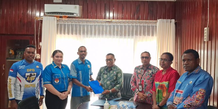 Bawa Misi Normalisasi, Bupati Biak Numfor Terima Audiensi Caretaker DPD KNPI Biak