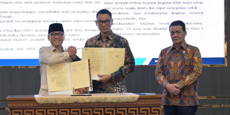 PLN–Kemendes PDT Teken MoU, Perkuat Pemanfaatan Listrik untuk Dongkrak Kemandirian Desa