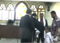 Pdt.Ester H.A.Wanda,M.Th Membaptis Tiga Bersaudara :  Bastian Yohanes Ramandey, Johan Pablo Ghaviria Aibini Ramandey dan Lionel Imanuel Tribarata A. Ramandey
