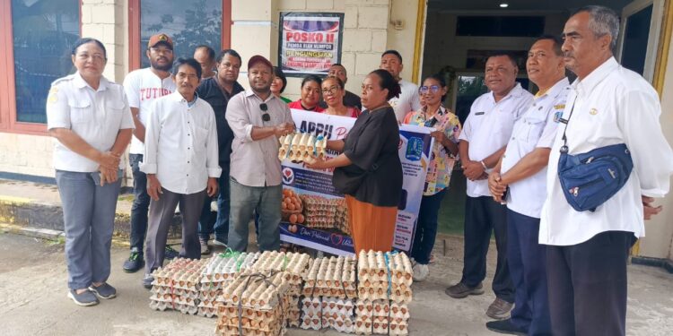 APPU Peduli Sesama, Menyalurkan Bantuan Telur Lokal Biak untuk Penuhi Kebutuhan Gizi Korban Ledakan Dugaan Bom Perang Dunia II