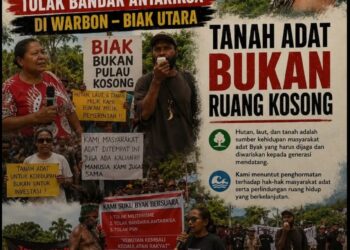 Mananwir Byak Diajak Bersatu Jaga Tanah Adat Warbon, Besok Penancapan Salib Merah di Lokasi Bandara Antariksa