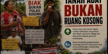 Mananwir Byak Diajak Bersatu Jaga Tanah Adat Warbon, Besok Penancapan Salib Merah di Lokasi Bandara Antariksa