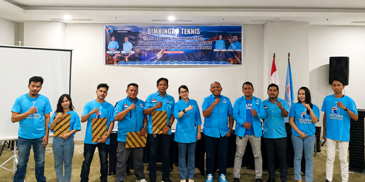 Gercep Tatap Pemilu 2029,Partai Gelora Kota Jayapura Gelar Pengukuhan dan Bimtek Verpol