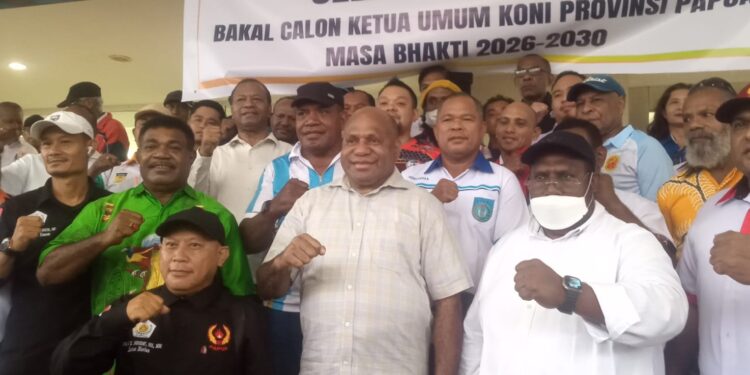 Gubernur Papua Matius Fakhiri Resmi Daftar Calon Ketua KONI Papua, Kantongi Dukungan Mayoritas Cabang Olahraga