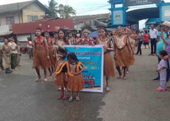 900 Peserta Parade Wor dan Suling Tambur Meriahkan Festival Biak Munara Wampasi 2026