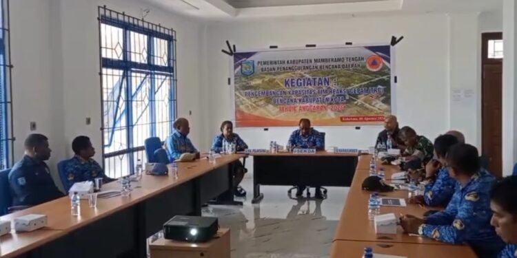 BPBD Kabupaten Mamberamo Tengah Dorong Pembentukan Tim Reaksi Cepat Bencana